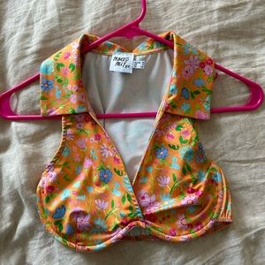 NWOT Princess Polly Floral Cropped Top with Underwire